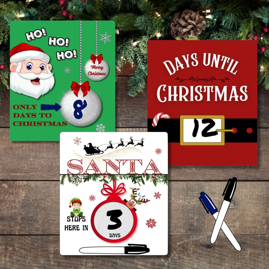Christmas Countdown Magnets - all 3 design options