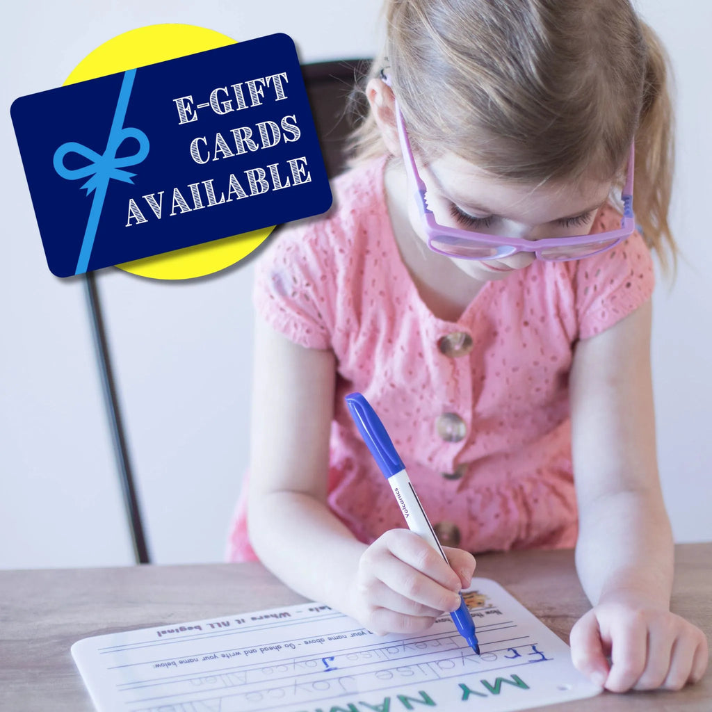 We offer electronic gift cards for gift giving - Kids Fundamentals