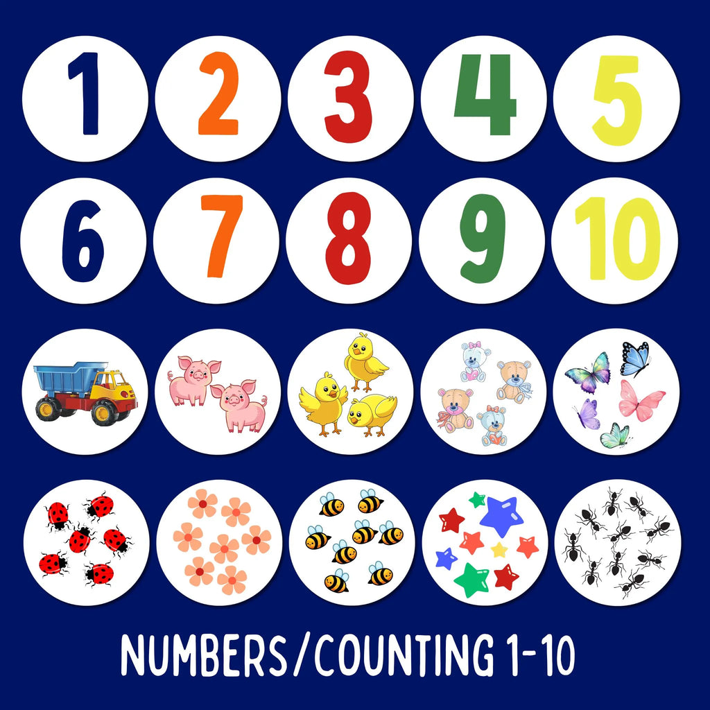 Numbers edition of the Matching/Memory Games - Kids Fundamentals 