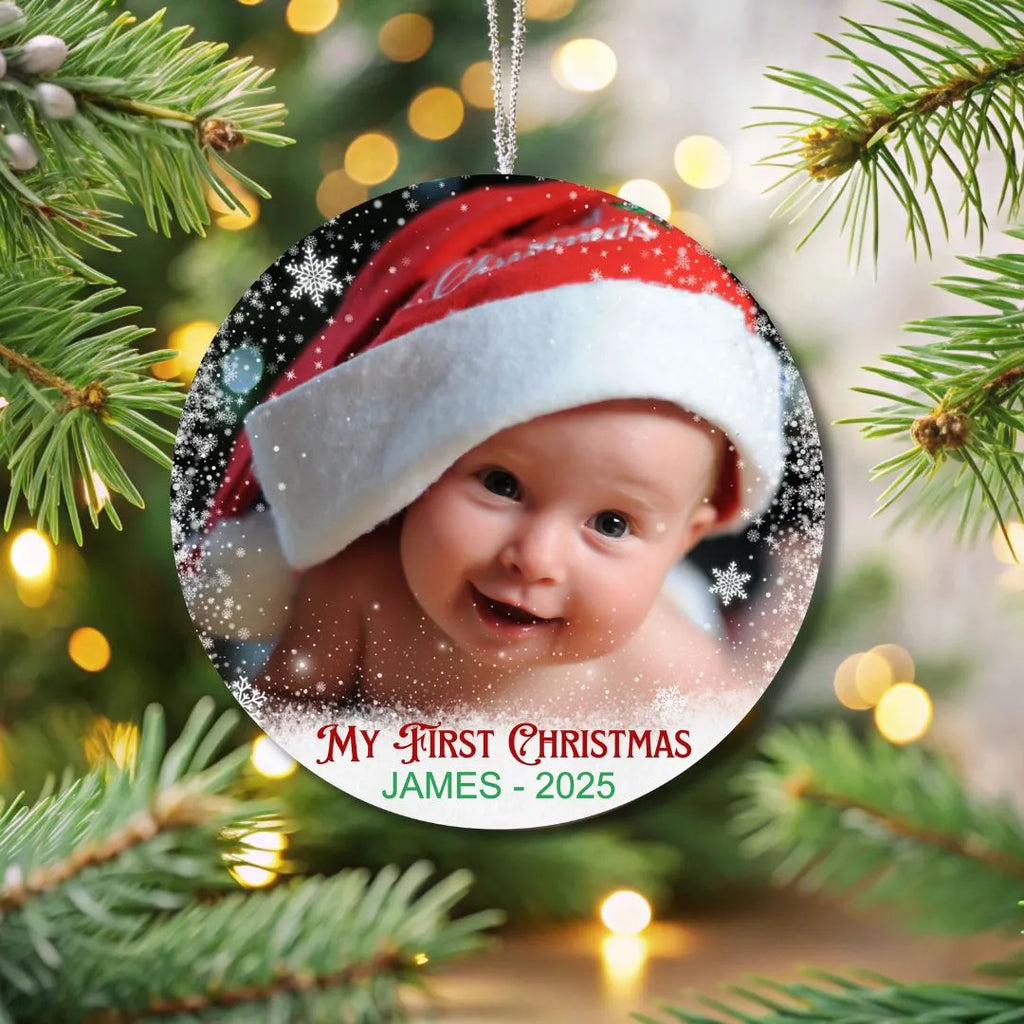 Example 1 of our Personalized Baby's First Christmas Ornament
