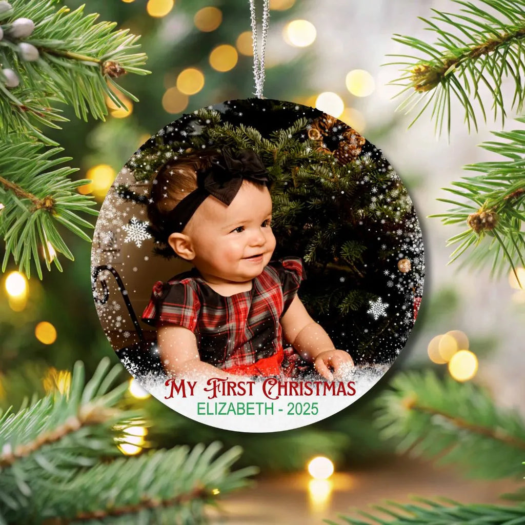 Example 2 of our Personalized Baby's First Christmas Ornament