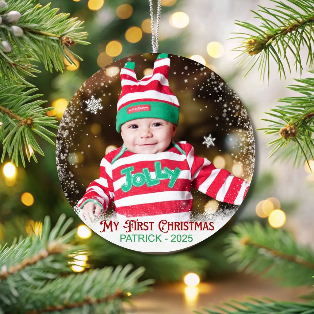 Example 3 of our Personalized Baby's First Christmas Ornament