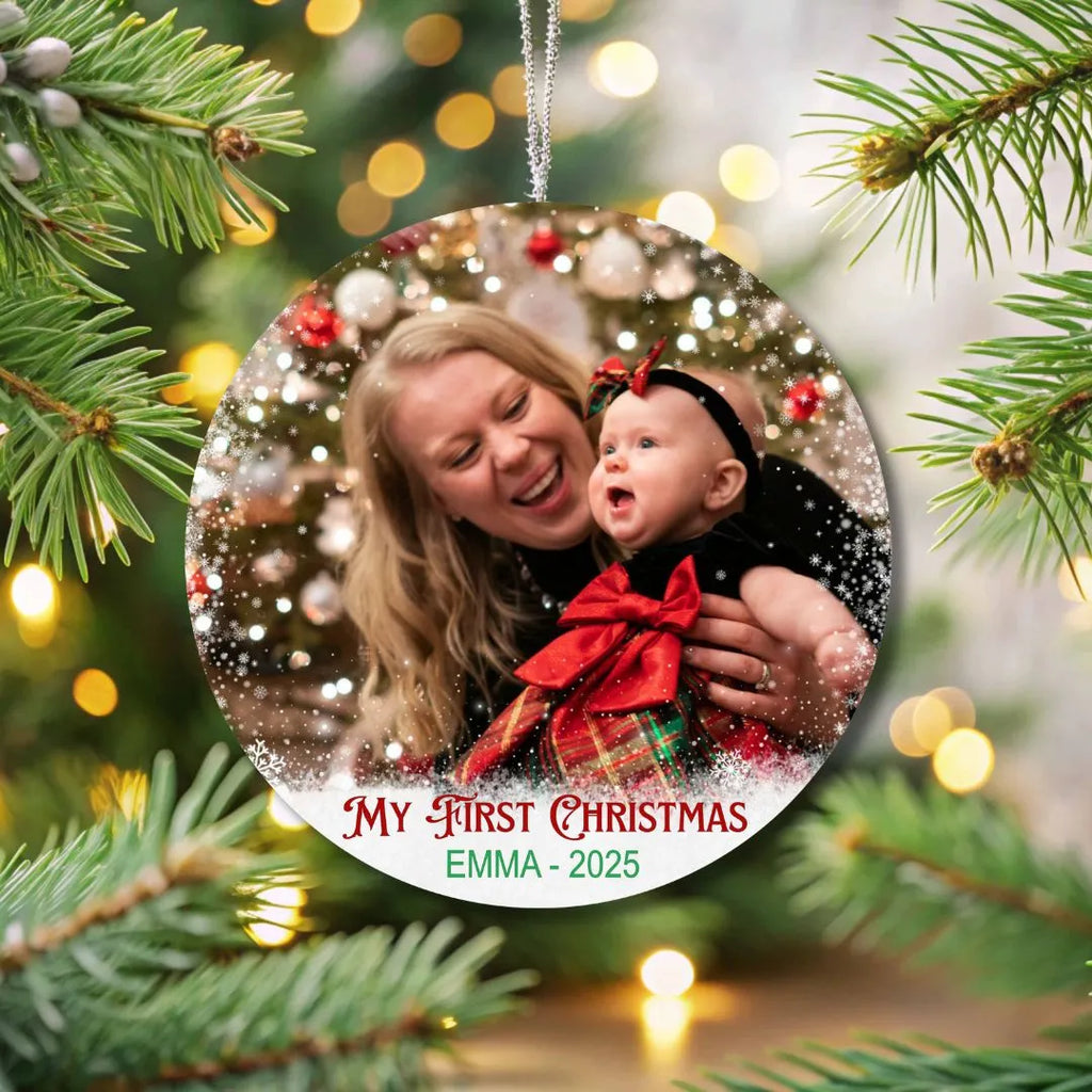 Example 4 of our Personalized Baby's First Christmas Ornament