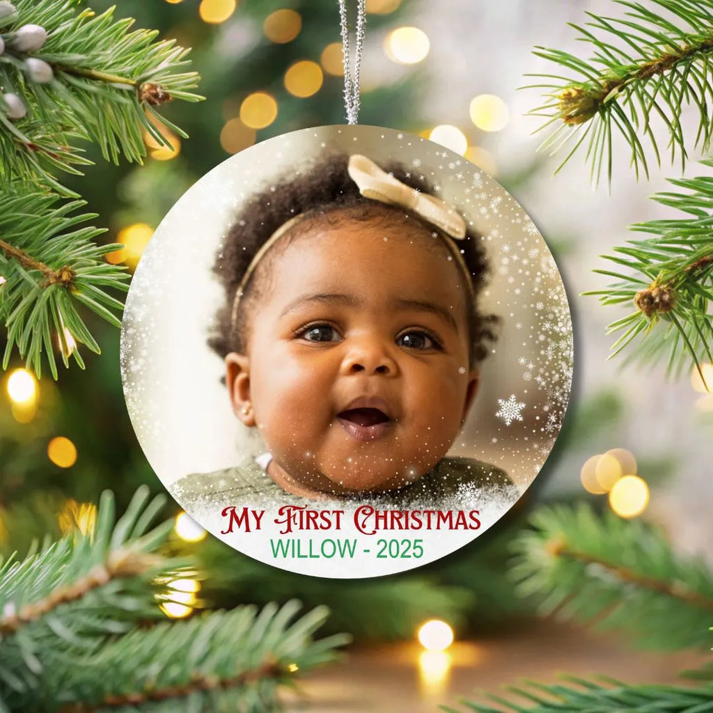 Example 5 of our Personalized Baby's First Christmas Ornament