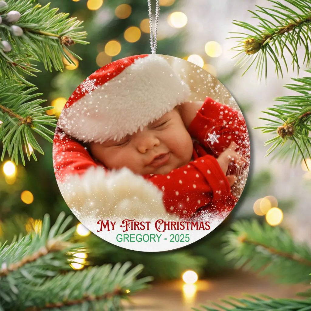 Example 6 of our Personalized Baby's First Christmas Ornament