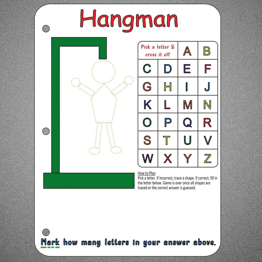 Hangman + Tic-Tac-Toe + Tracing - Kids Fundamentals